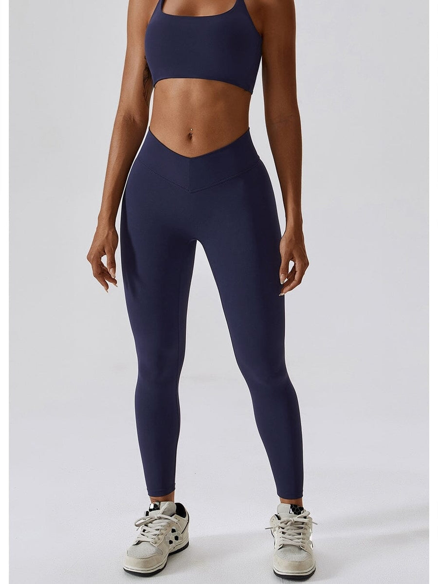 Legging Ceinture Vente Plat Push Up (Sans Couture) | Yogaova