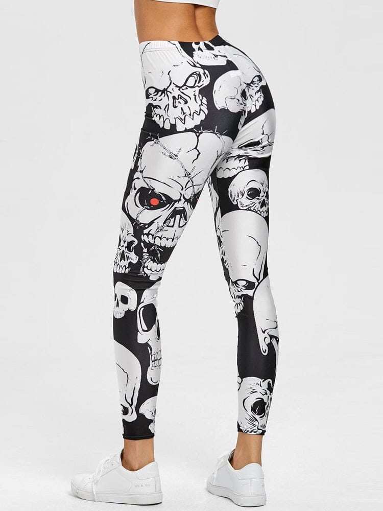 Legging Crânes Yeux Rouge | Yogaova