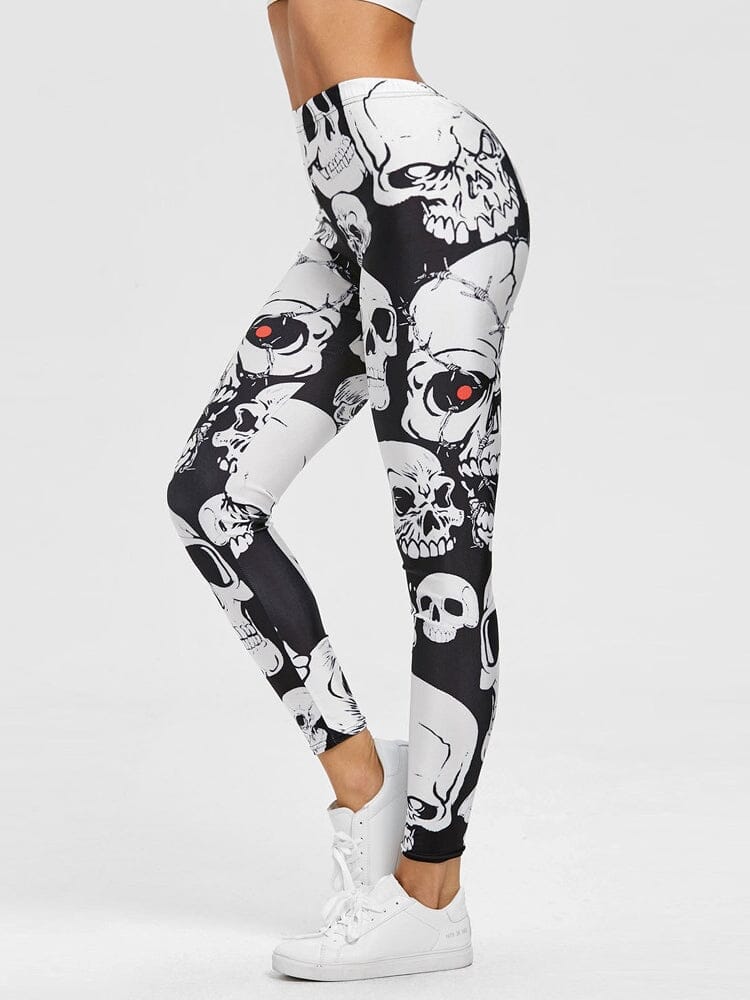 Legging Crânes Yeux Rouge | Yogaova
