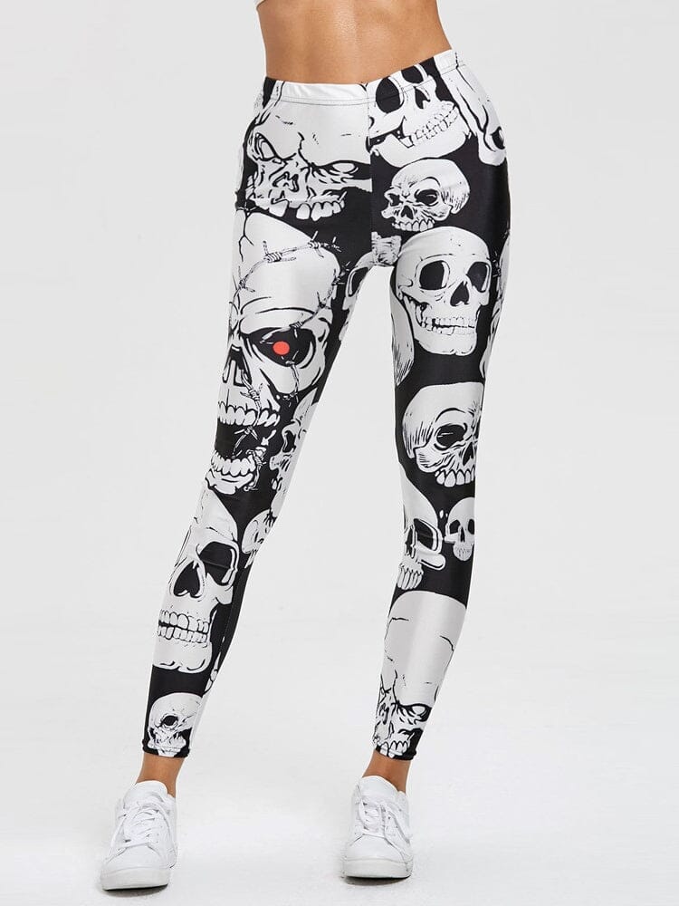 Legging Crânes Yeux Rouge | Yogaova