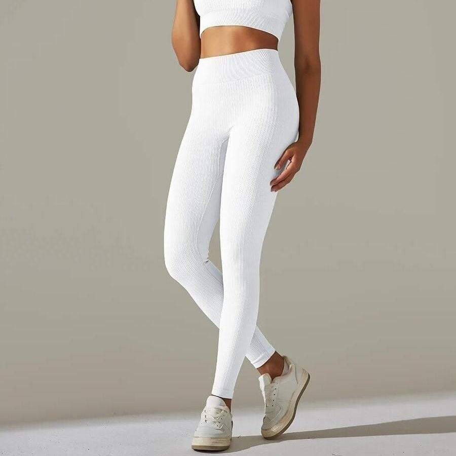Legging et Soutien-Gorge Côtelé (Ensemble Sport)  | Yogaova