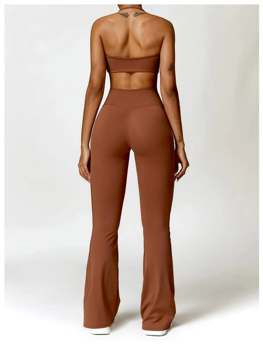 Legging Evasé Ceinture Plissée - Tendance 2024 | Yogaova