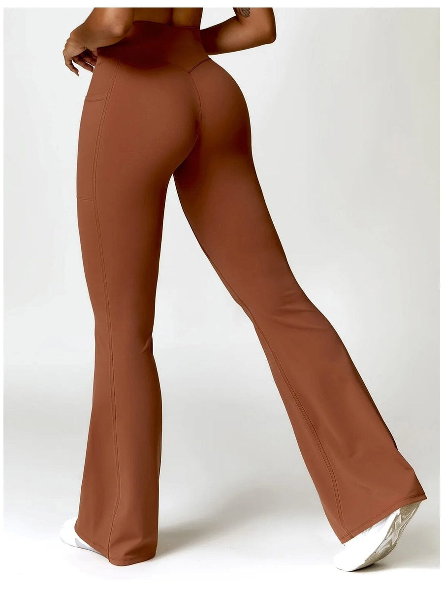 Legging Evasé Ceinture Plissée - Tendance 2024 | Yogaova