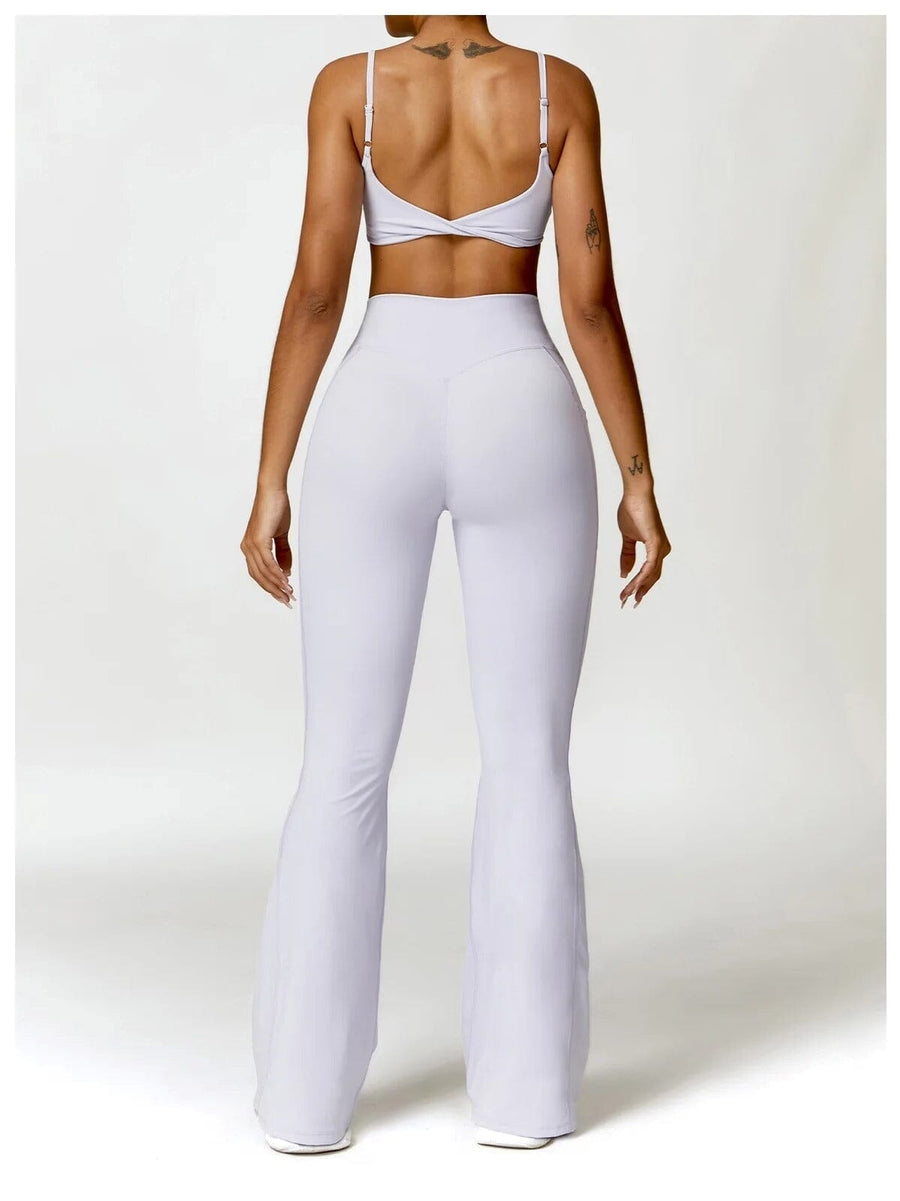 Legging Evasé Ceinture Plissée - Tendance 2024 | Yogaova