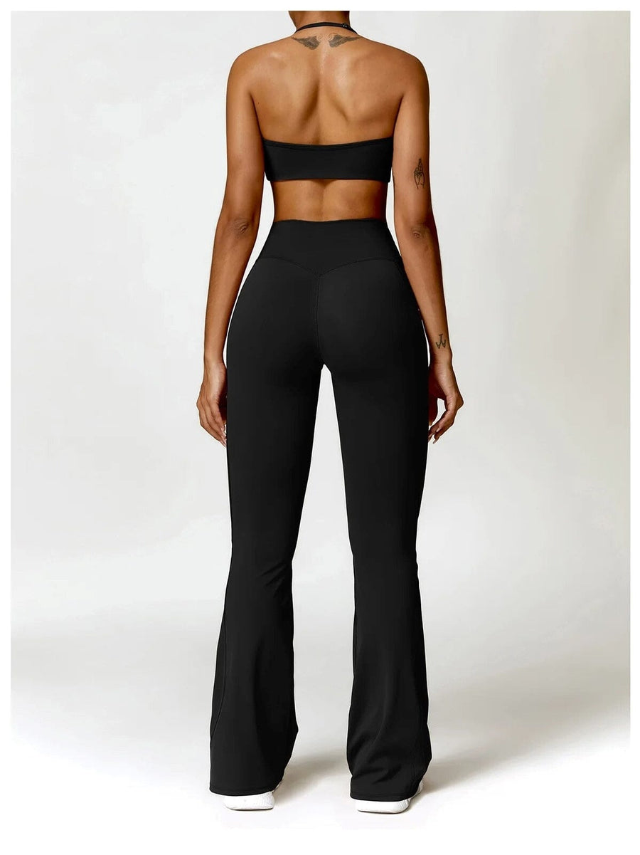 Legging Evasé Ceinture Plissée - Tendance 2024 | Yogaova