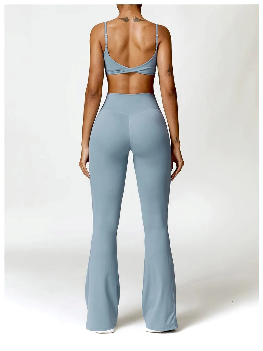 Legging Evasé Ceinture Plissée - Tendance 2024 | Yogaova