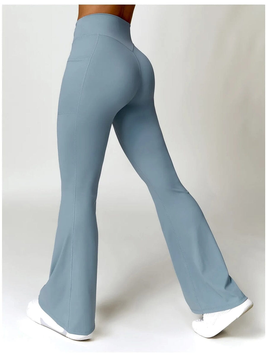 Legging Evasé Ceinture Plissée - Tendance 2024 | Yogaova