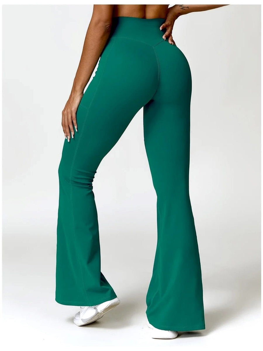 Legging Evasé Ceinture Plissée - Tendance 2024 | Yogaova