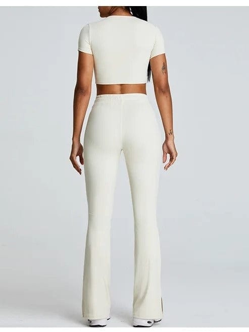 Legging Évasé Cordon de Serrage Sport | Yogaova