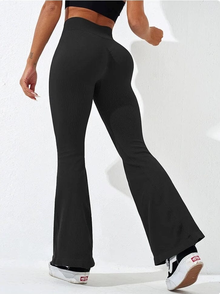 Legging Évasé Côtelé Taille Croisée Push Up | Yogaova