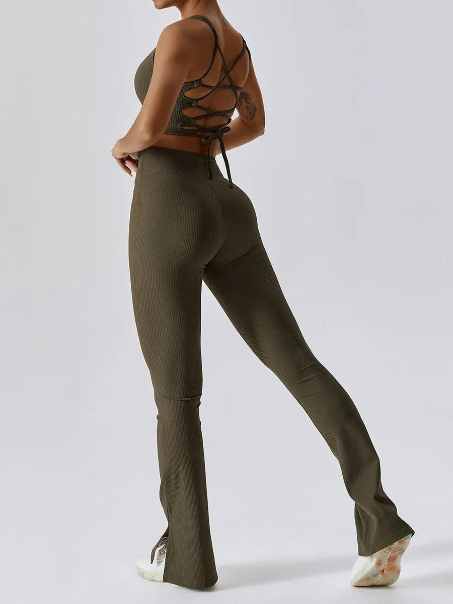 Legging Évasé Côtelé | Yogaova