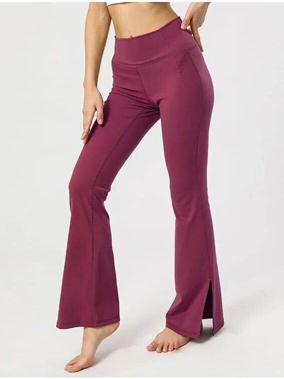 Legging Évasé Fendu Taille Haute | Yogaova