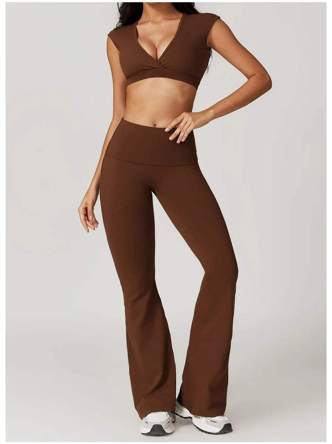 Legging Évasé Sans Couture Taille Haute | Yogaova