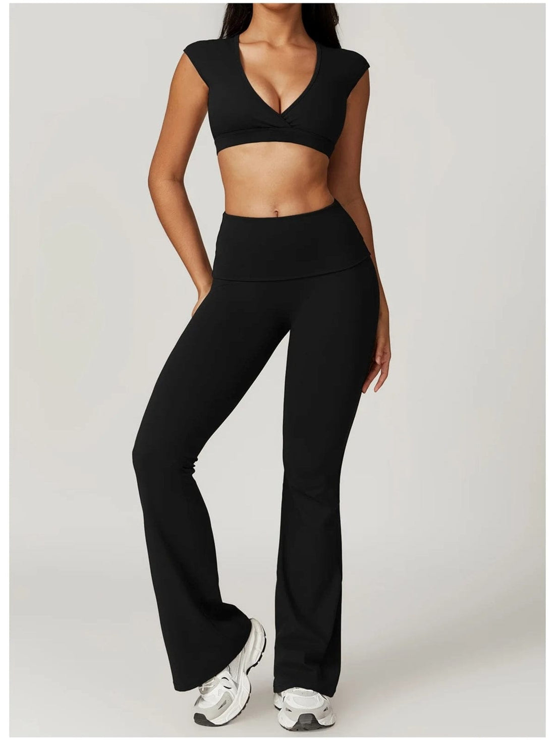 Legging Évasé Sans Couture Taille Haute | Yogaova