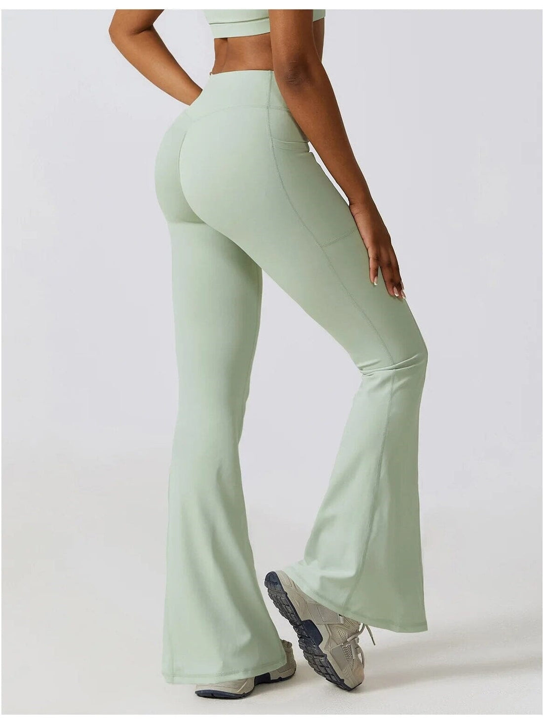 Legging Évasé Taille Croisée Sans Couture (Poche) | Yogaova