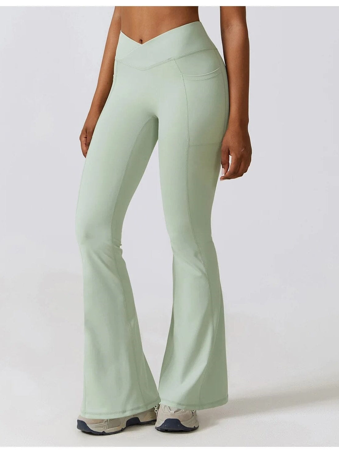 Legging Évasé Taille Croisée Sans Couture (Poche) | Yogaova