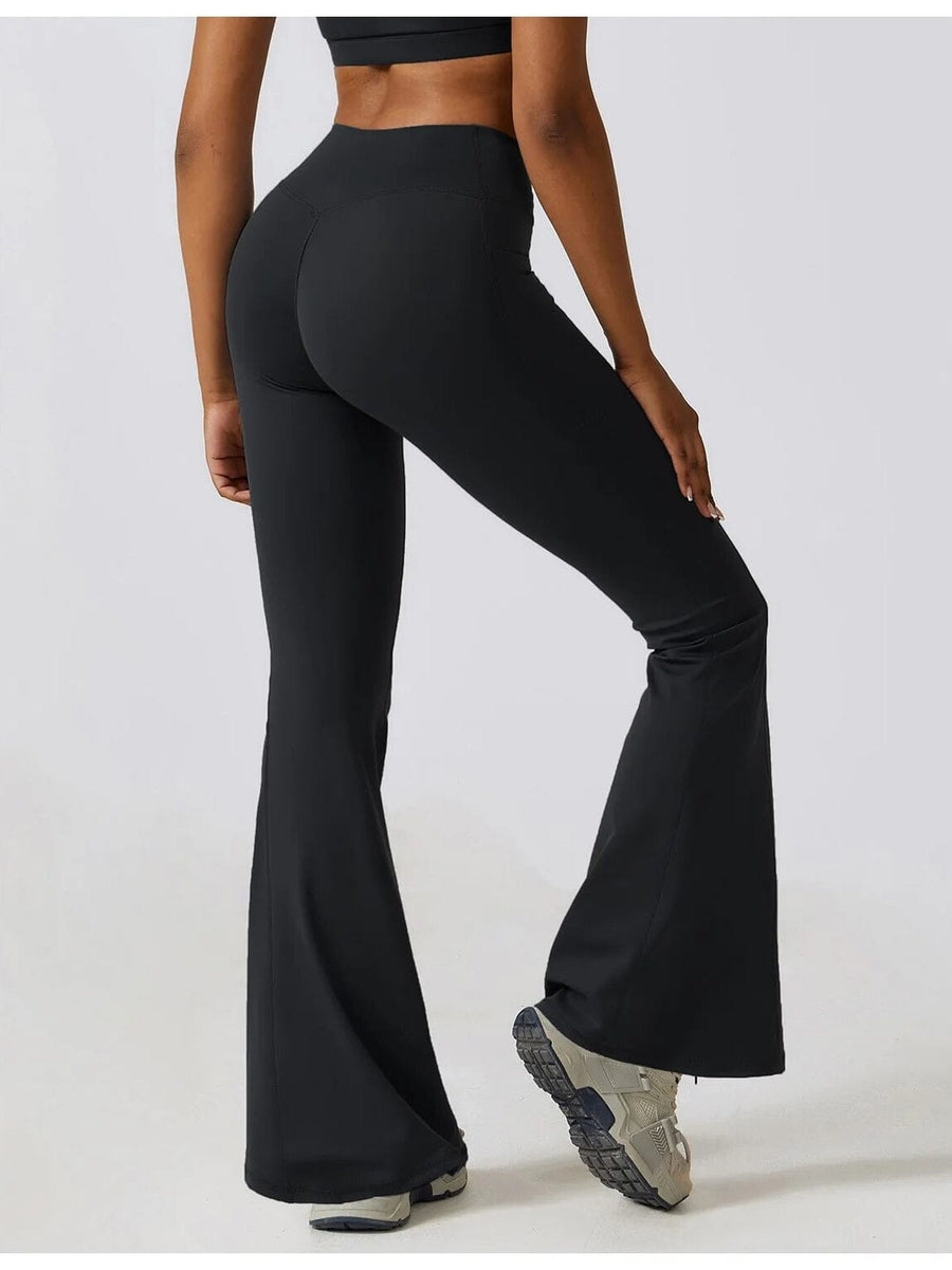 Legging Évasé Taille Croisée Sans Couture (Poche) | Yogaova