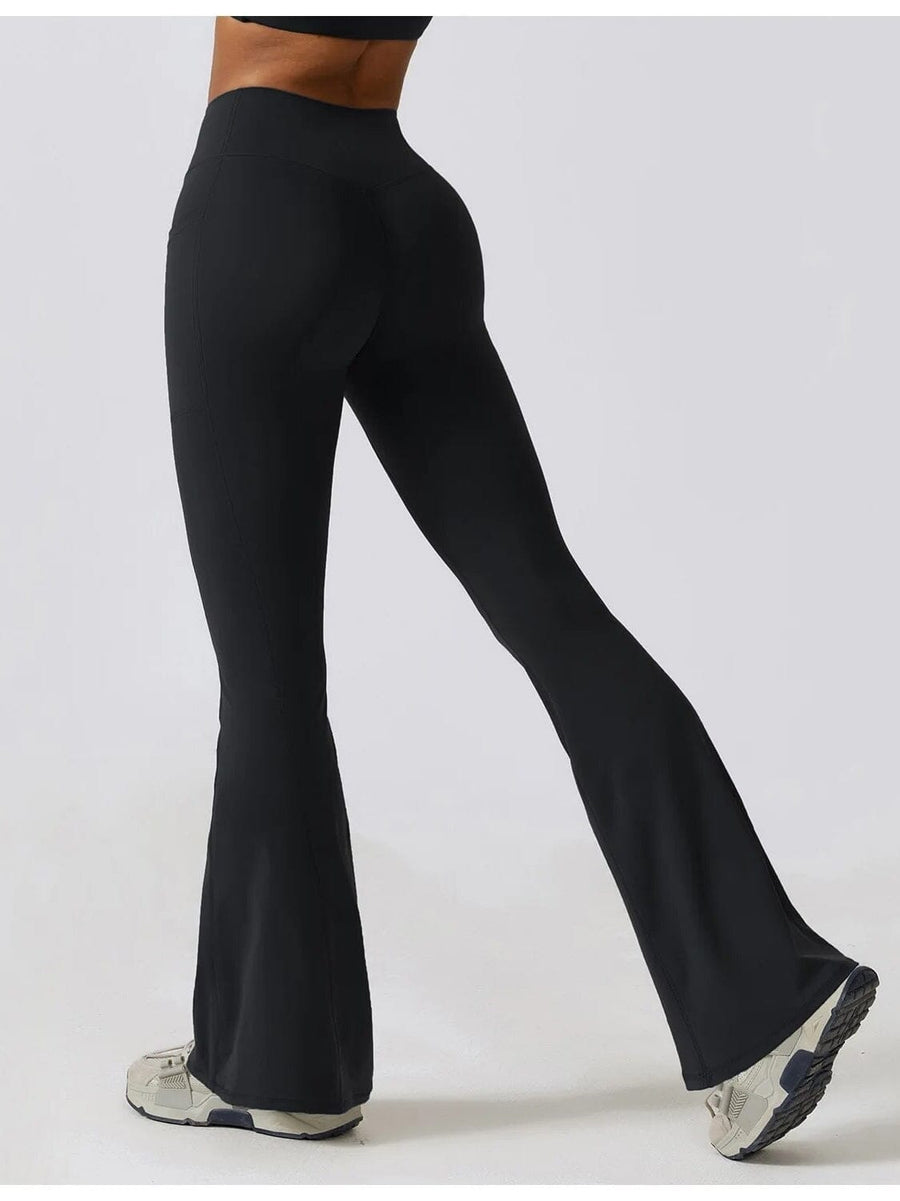 Legging Évasé Taille Croisée Sans Couture (Poche) | Yogaova
