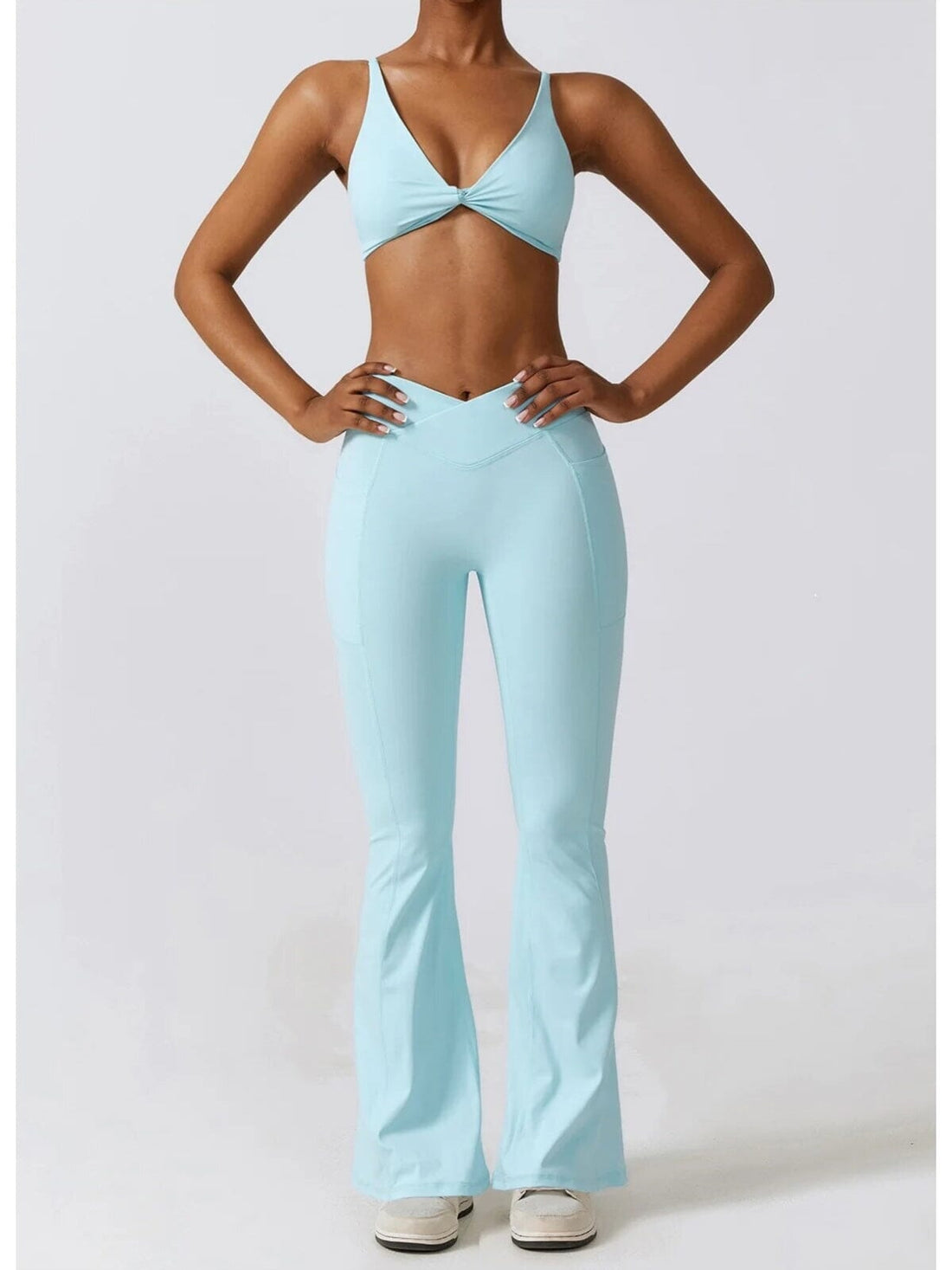Legging Évasé Taille Croisée Sans Couture (Poche) | Yogaova