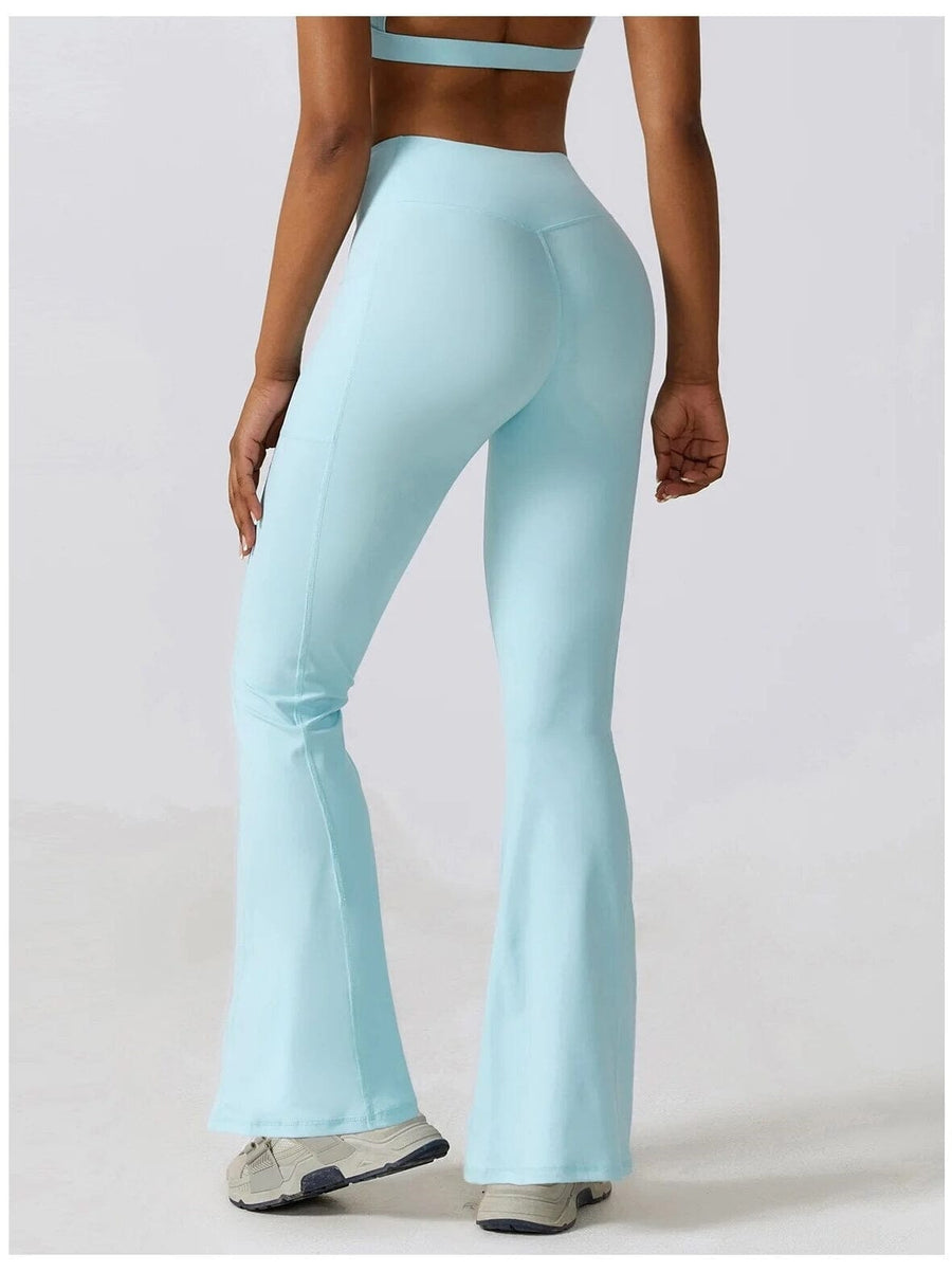 Legging Évasé Taille Croisée Sans Couture (Poche) | Yogaova