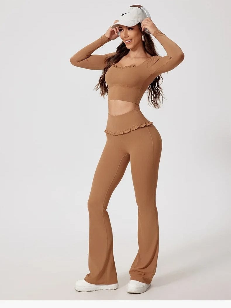 Legging Évasé Taille Haute Sculptante - Eva | Yogaova