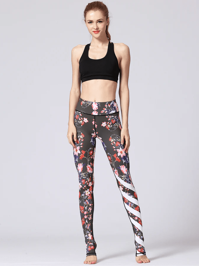 Legging Fleuri Sport | Yogaova