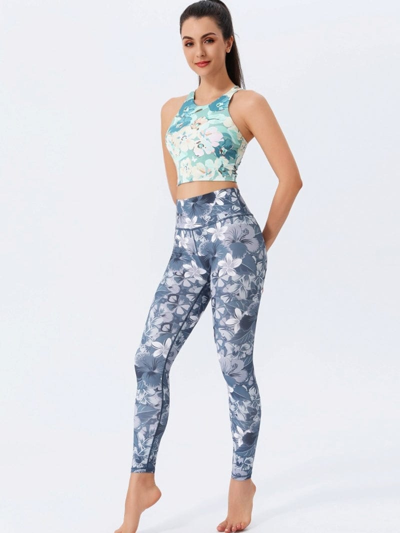 Legging Floral Taille Haute | Yogaova