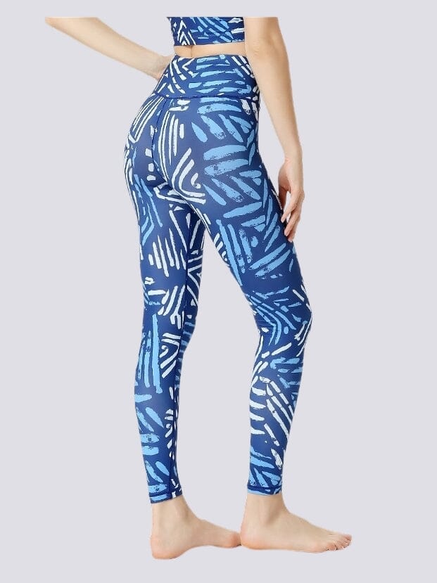 Legging Imprimé Bleu et Blanc - Sport | Yogaova