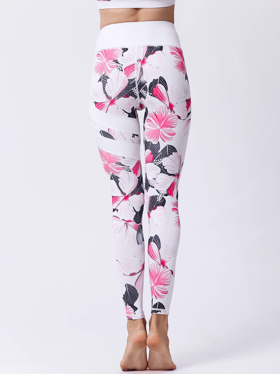 Legging Imprimé Fleuri Taille Haute | Yogaova