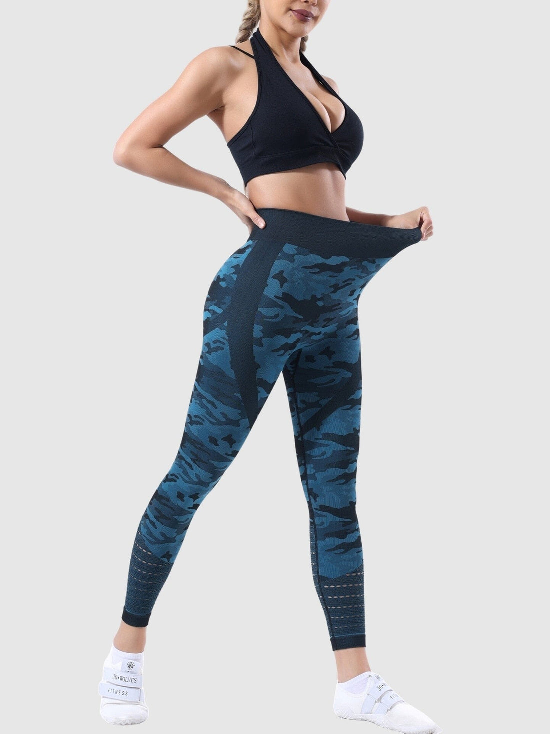 Legging Militaire Taille Haute Sans Couture | Yogaova