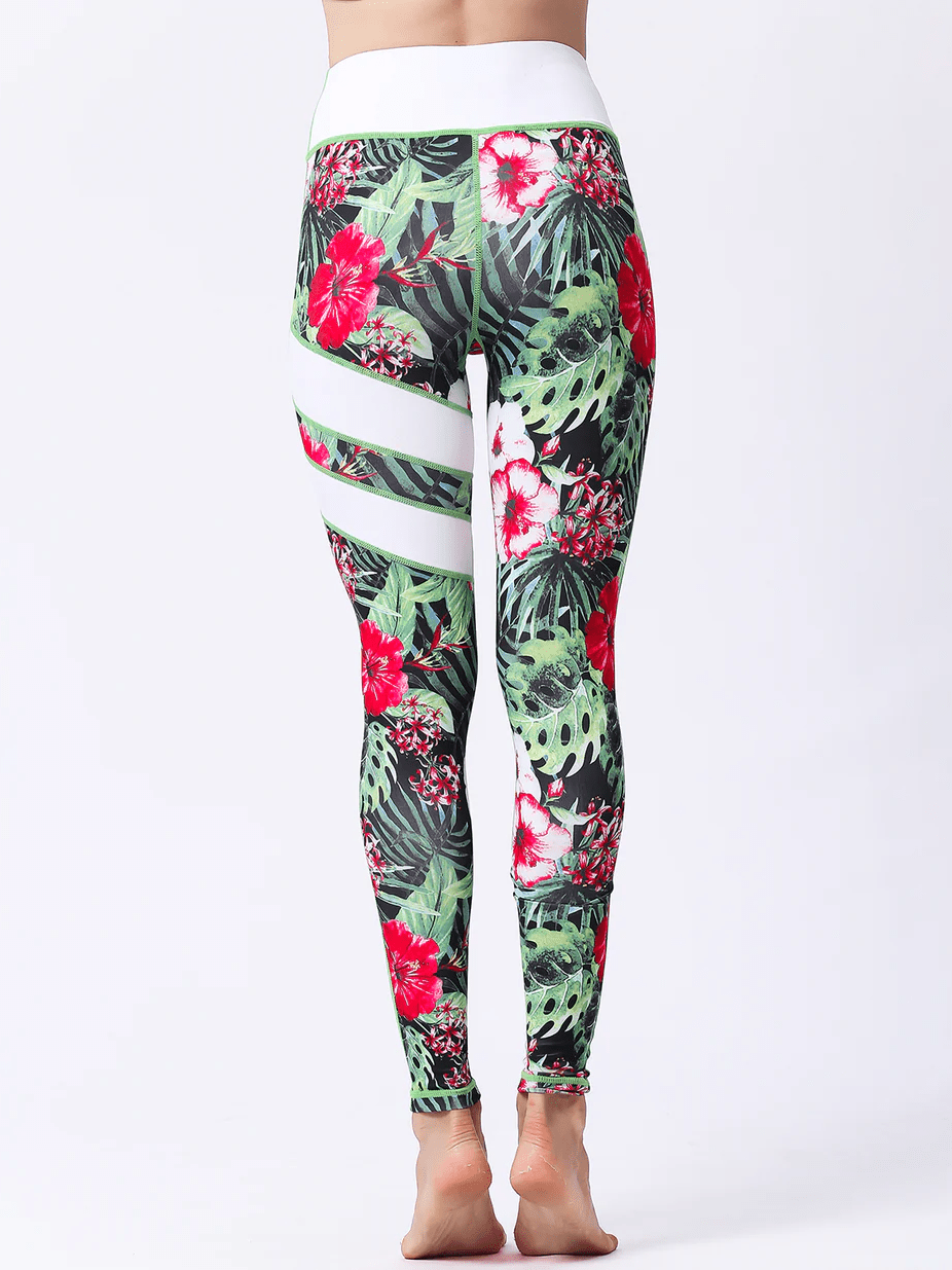 Legging Motif Floral Sport | Yogaova