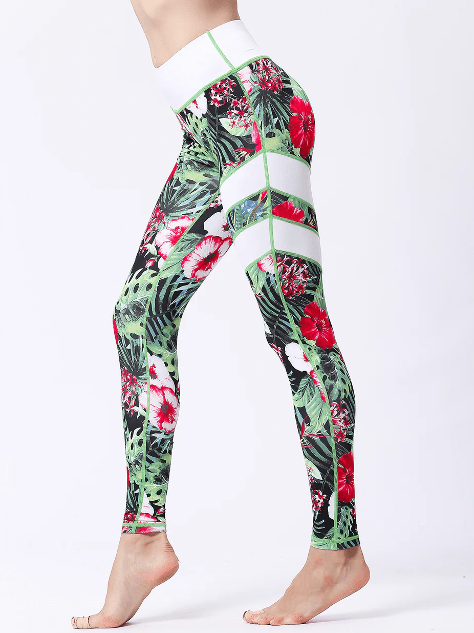 Legging Motif Floral Sport | Yogaova