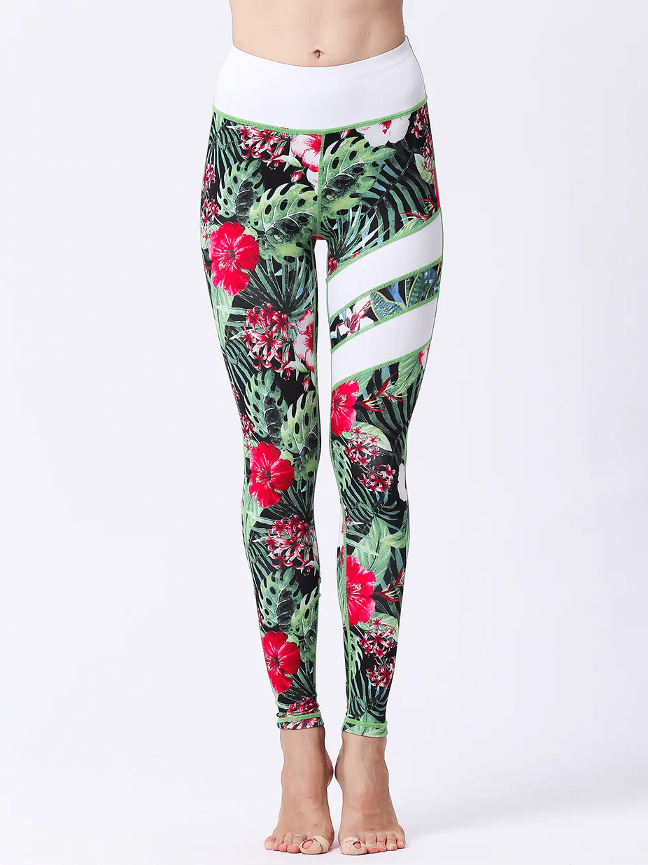 Legging Motif Floral Sport | Yogaova