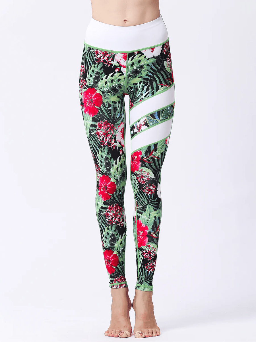 Legging Motif Floral Sport | Yogaova
