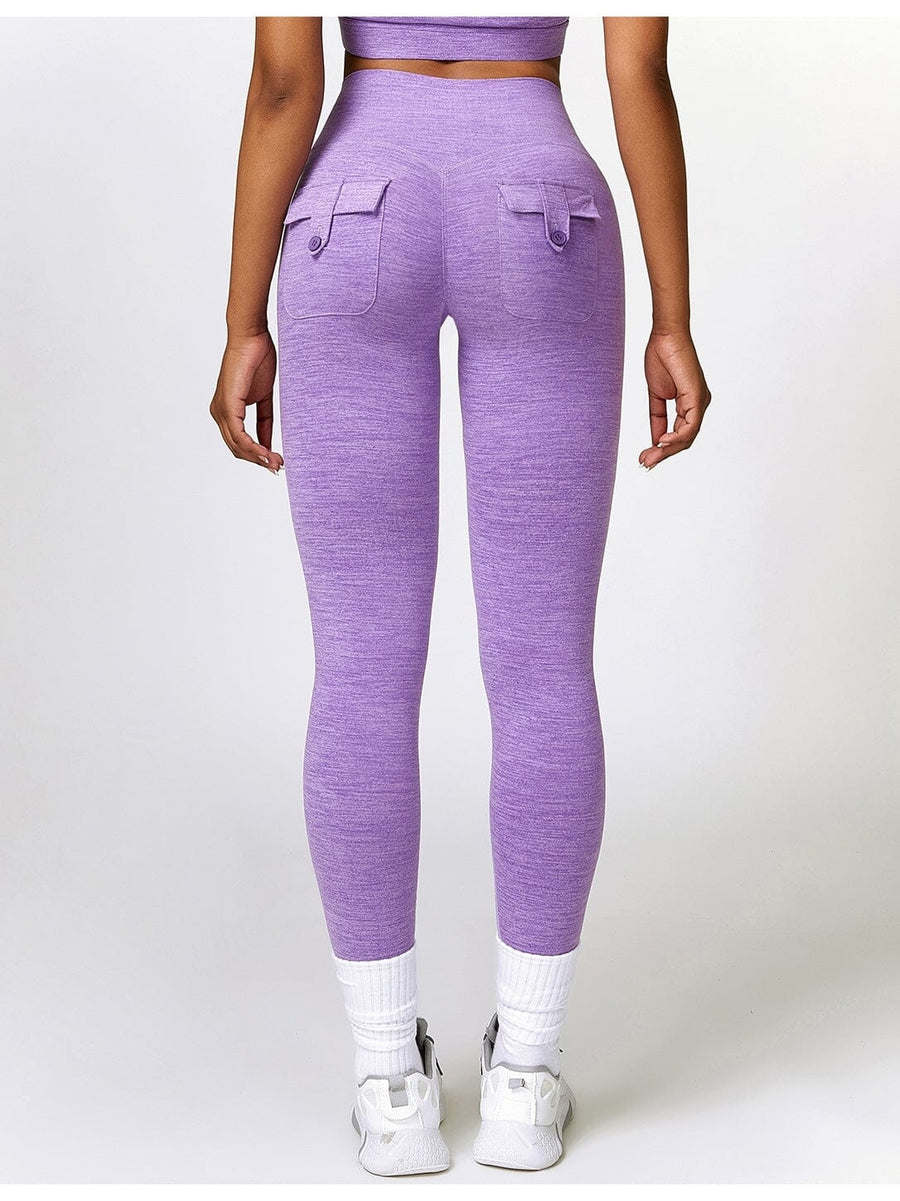 Legging Push Up Poches Chiné - Joséphine | Yogaova
