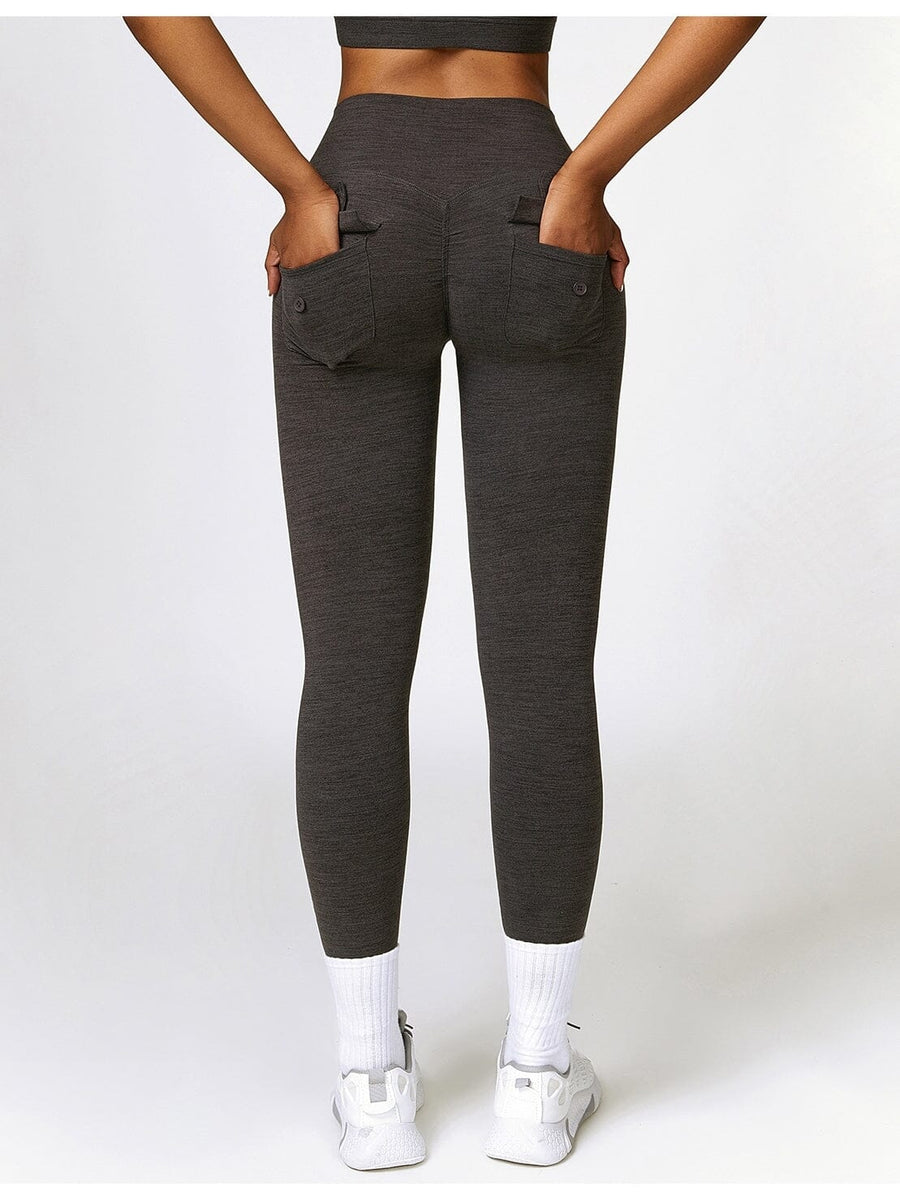 Legging Push Up Poches Chiné - Joséphine | Yogaova