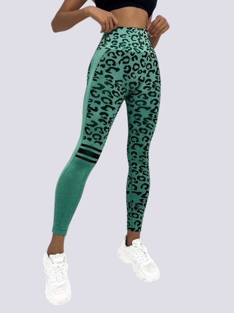 Legging Sans Couture Push Up Sport - Léopard | Yogaova