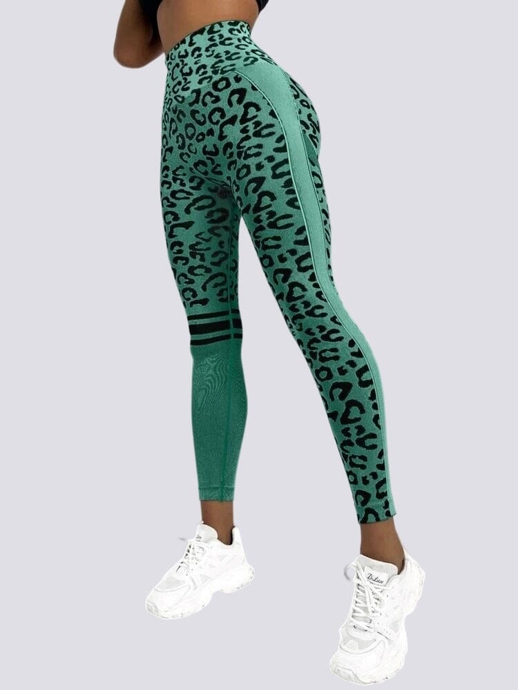 Legging Sans Couture Push Up Sport - Léopard | Yogaova