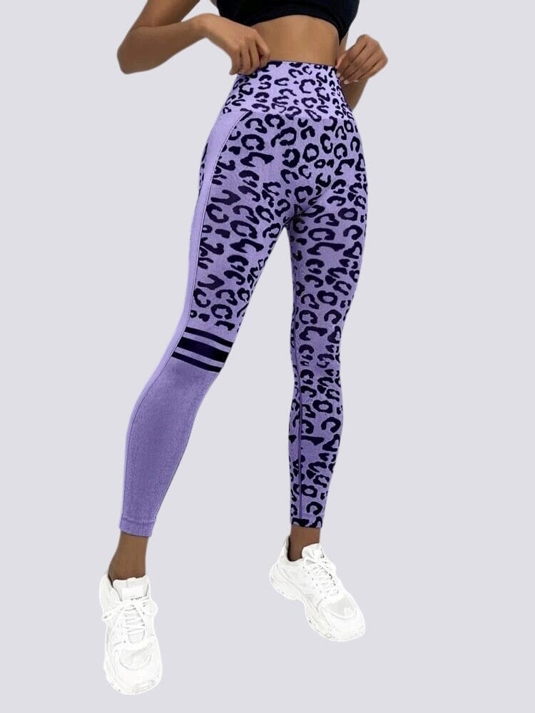 Legging Sans Couture Push Up Sport - Léopard | Yogaova