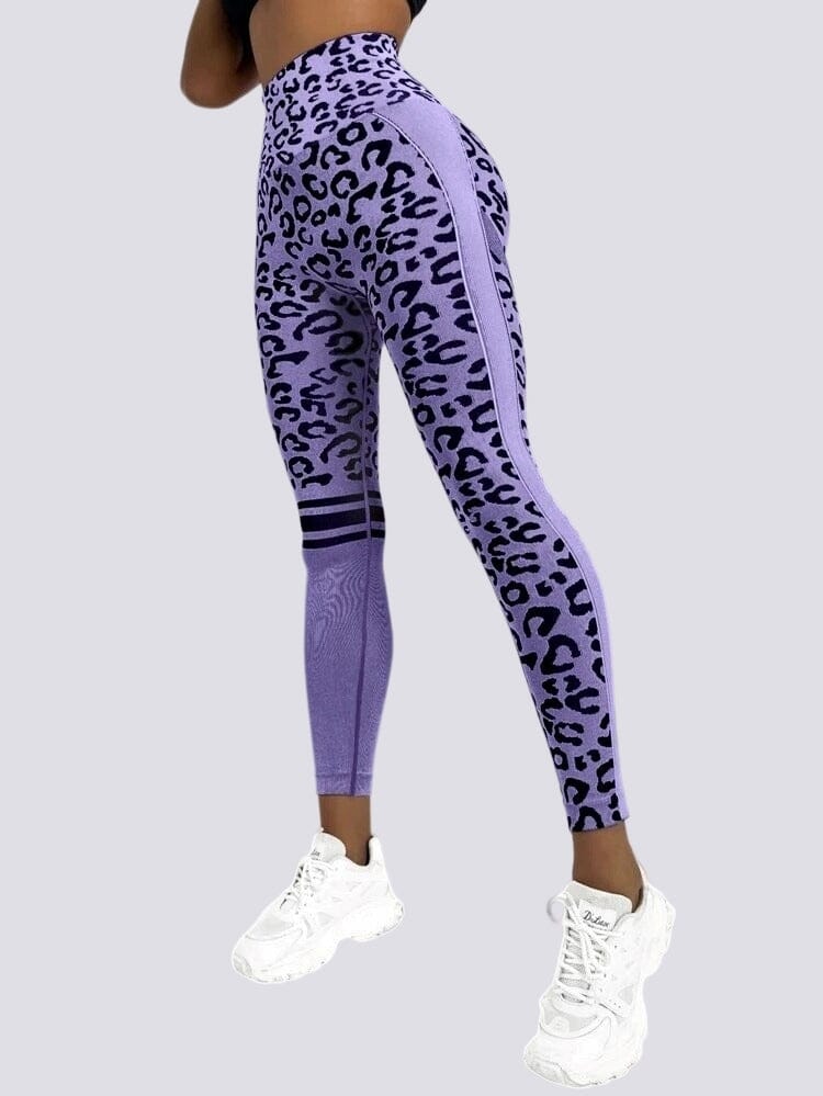 Legging Sans Couture Push Up Sport - Léopard | Yogaova