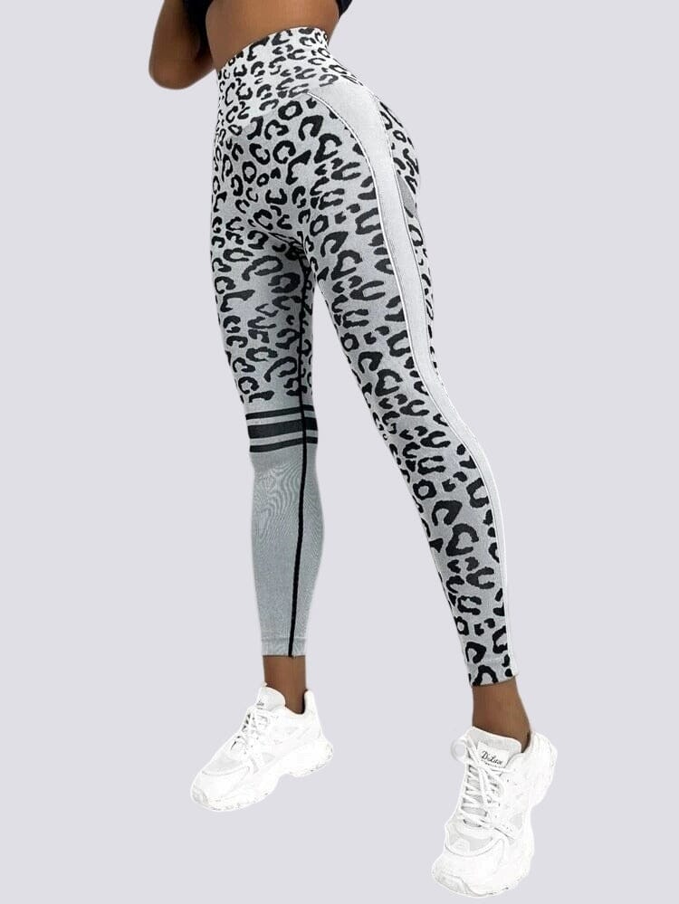 Legging Sans Couture Push Up Sport - Léopard | Yogaova