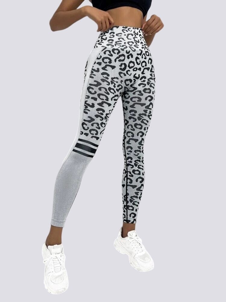 Legging Sans Couture Push Up Sport - Léopard | Yogaova