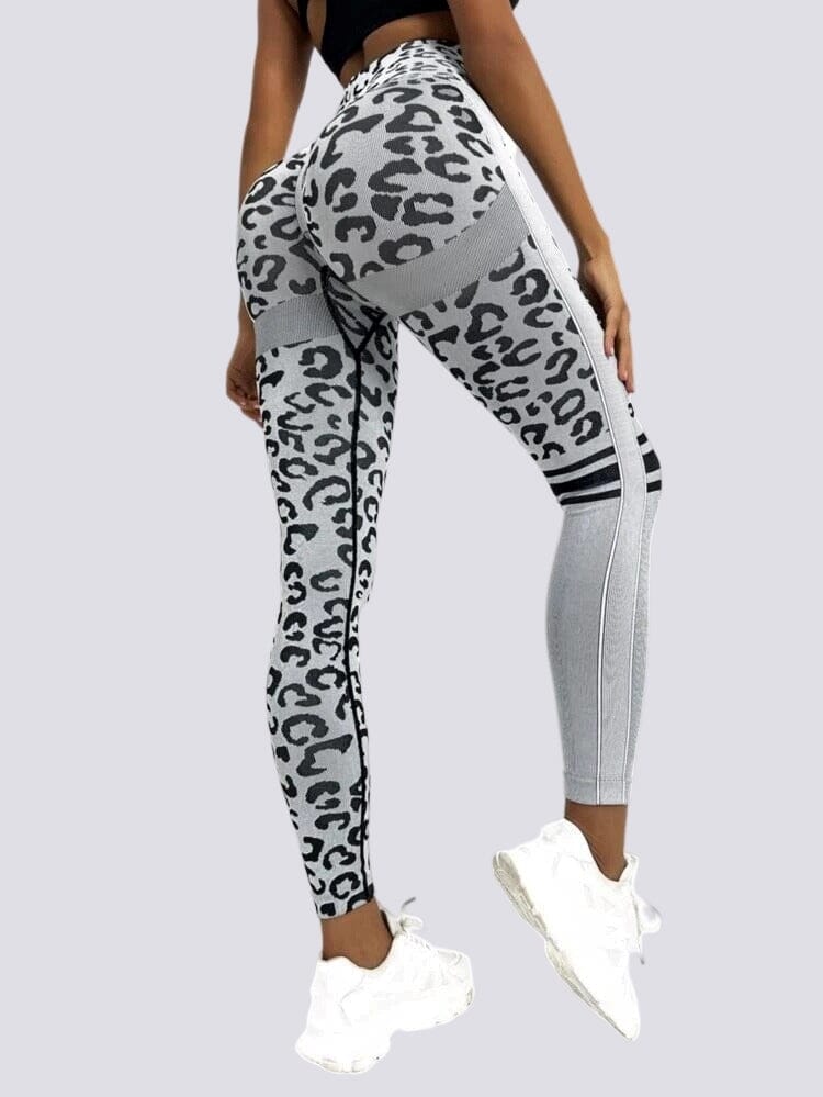 Legging Sans Couture Push Up Sport - Léopard | Yogaova