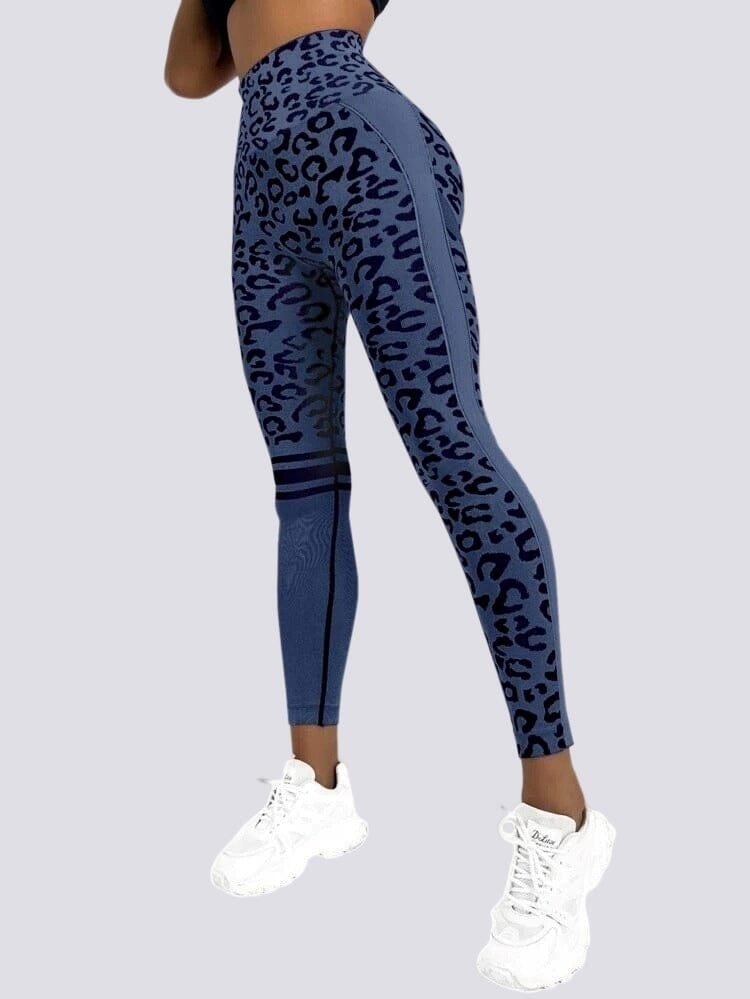 Legging Sans Couture Push Up Sport - Léopard | Yogaova