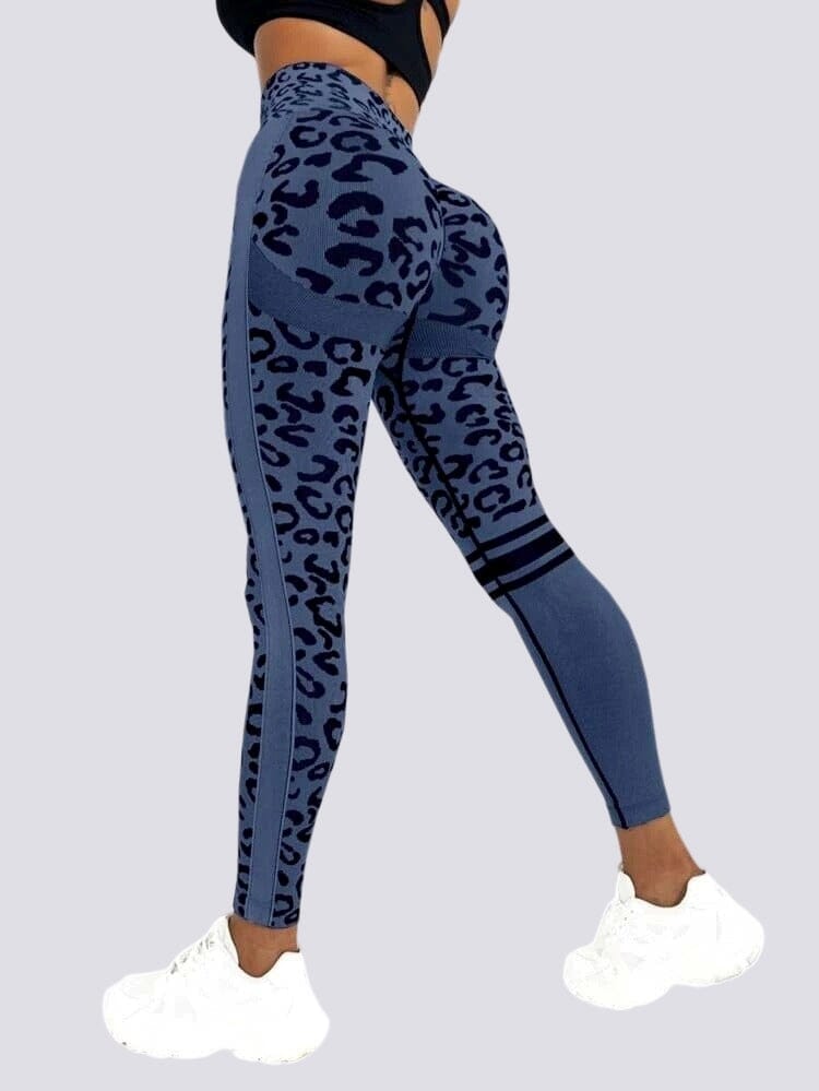 Legging Sans Couture Push Up Sport - Léopard | Yogaova