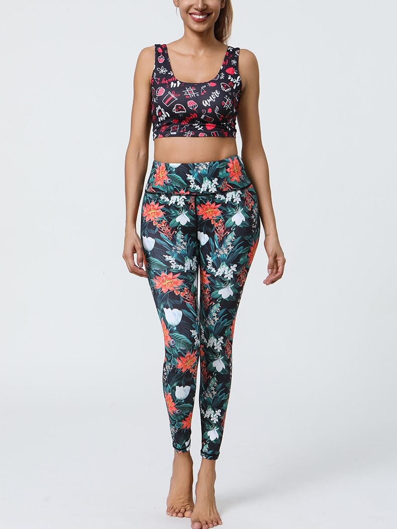 Legging Sculptant Tropical - Fusion | Yogaova