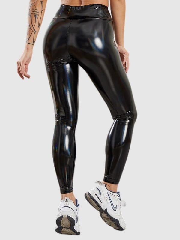 Legging Simili Cuir Aspect Pétrole - Nelya | Yogaova