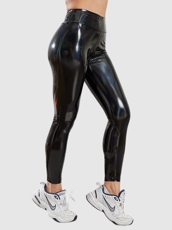 Legging Simili Cuir Aspect Pétrole - Nelya | Yogaova