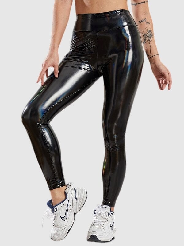Legging Simili Cuir Aspect Pétrole - Nelya | Yogaova