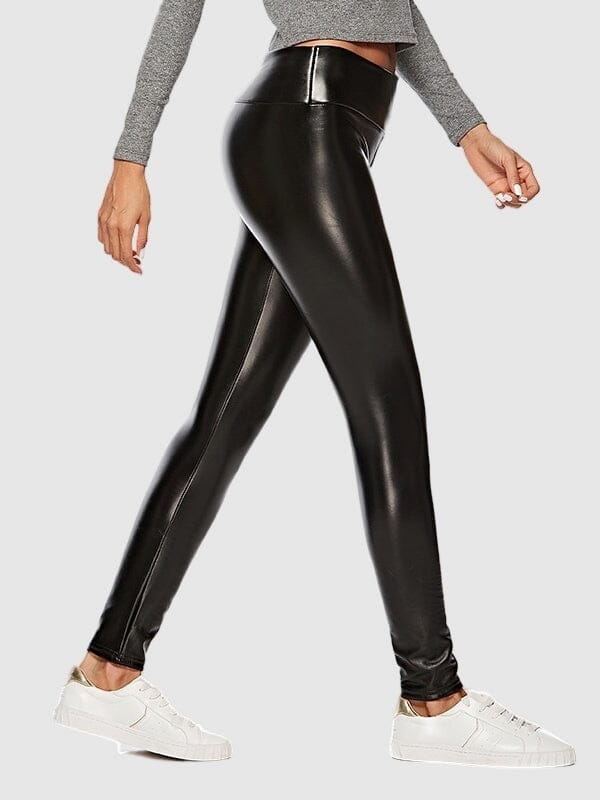 Legging Simili Cuir Brillant | Yogaova